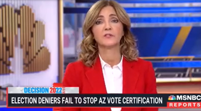 MSNBC News Bimbo Chris Jansing Calmly Informs Arizona AG Brnovich He is Full of it Regarding Evidence of Election Fraud